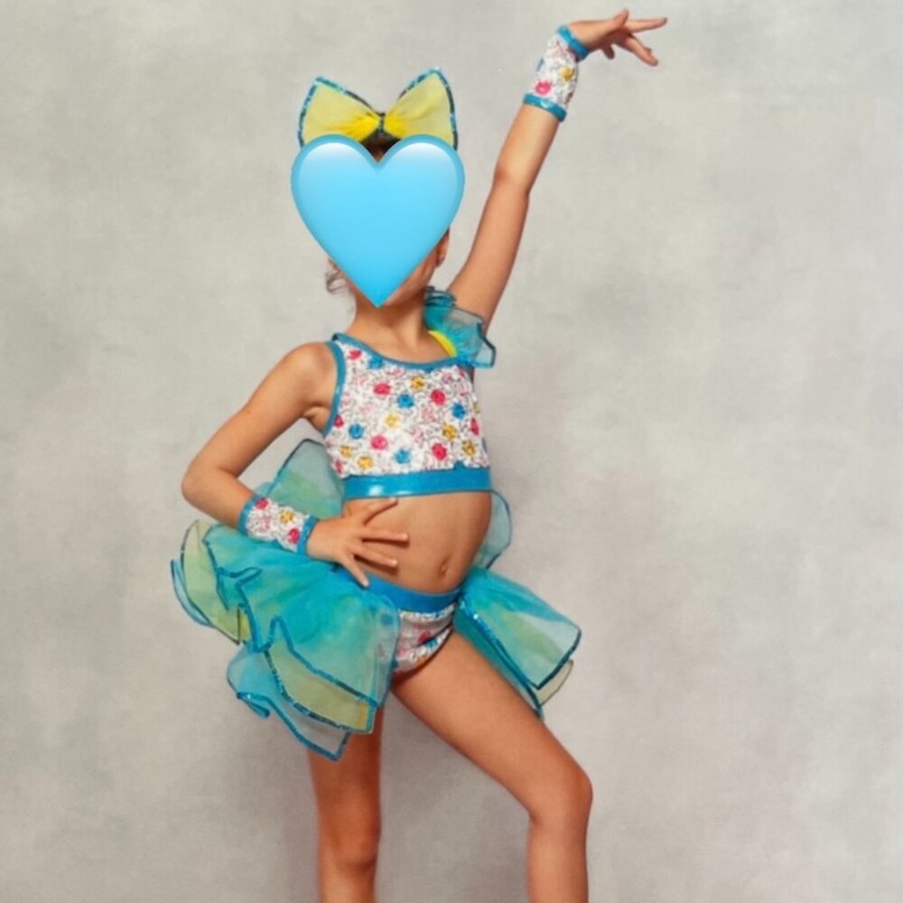 Kids Tap / Jazz Costume - Sequin Top and Matching Tutu, Size Small